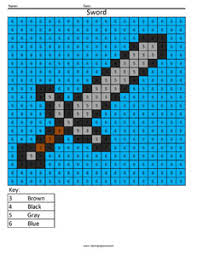 Check spelling or type a new query. Mc3 Minecraft Sword Math Coloring Sheets Coloring Squared