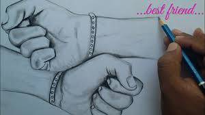 So, i would like to happy friendship day to all here on da! Friendship Day Drawing Step By Step How To Draw Friendship Band Drawing For Beginners Youtube