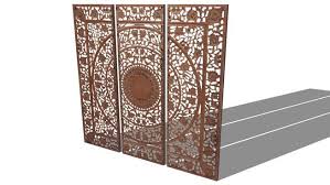 Tryptique Andaman Bois Brut Maisons Du Monde Ref 146620 Prix 289 90 Sketchup Model Baskets On Wall Interior