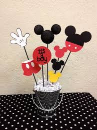 Mickey Mouse Baby Shower Centerpiece It S A Boy In 2020 Mickey Mouse Baby Shower Disney Baby Shower Mickey Baby Showers