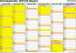 Sie können die kalender auch auf ihrer webseite einbinden oder in ihrer publikation abdrucken. Schulkalender 2021 2022 Bayern Fur Word