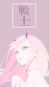 Pastel pink and blue iphone wallpaper. Lock Screen Anime Zero Two Wallpaper