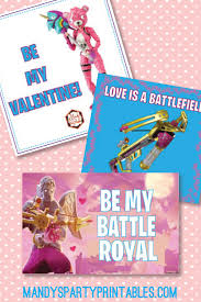 First, click here to print, then load your printer with cardstock, and print them out. Free Printable Fortnite Valentines Card Mandy S Party Printables