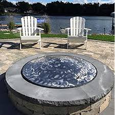 Higley welding 42 diameter round stainless steel metal fire pit spark screen cover lid top. Buy Higley Welding 37 Stainless Steel Fire Pit Cover Dome Lid Swirl Finish Online In Turkey B08rct6ppr