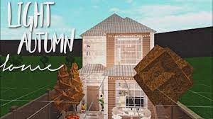 Light Autumn Fall Home Bloxburg Youtube Autumn Home House Ideas Fall Fall Bedroom