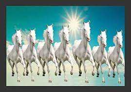 Tricity Graphics Posters With Wooden Frame Horse Wallpaper Horse Painting White Horse Painting
