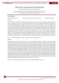 Mata adalah penuntun dan hati adalah pendorong dan penuntut. Pdf Dialog Antara Agama Menurut Perspektif Islam An Islamic Perspective On Interfaith Dialogue