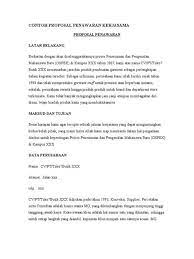 Demikian surat penawaran ini kami buat, atas pertimbangan dan kerja samanya kami sampaikan terima kasih. Contoh Proposal Pengajuan Kerjasama Format Microsoft Word Barisan Contoh