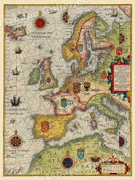Details About Sea Chart Of Europe 1583 Vintage Style