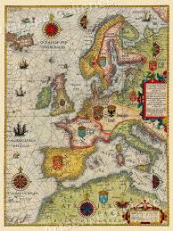 details about sea chart of europe 1583 vintage style