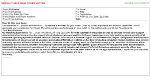 It Help Desk Cover Letter