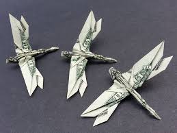 Money Origami Dragonflies Dollar Bill Art Money Origami Dollar Bill Origami Dollar Origami