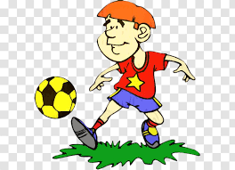 Cartoon of soccer goal with one ball. Student Cartoon Soccer Ball Score A Goal Thumb Transparent Png