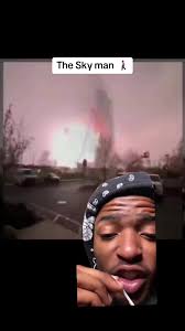 Giant Shadow Walking in The Sky