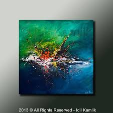 Modern Abstract Original Painting Contemporary Fine Art Splash Style Expressionist Artwork By Idil Kamlik Modern Abstract Painting Painting Abstract Painting