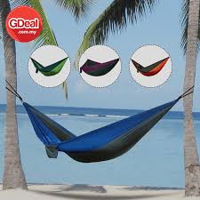 Thank you alton goods rhys k. Gdeal Double Travelling Camping Hammock Shopee Malaysia