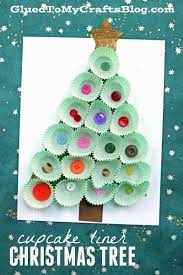 Cupcake Liner Christmas Tree Kid Craft Idea Diy Winter Crafts For Kids Preschool Christmas Xmas Crafts