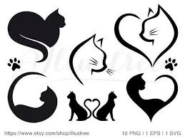 Black And White Cat Pictures Clipart Pin On Art