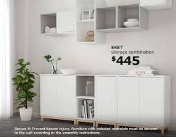 A White Eket Storage Combination Eket Ikea Eket Home