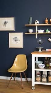 The Best Paint Colors 10 Behr Dramatic Darks Honey Oak Cabinets Blue Kitchen Walls Oak Cabinets