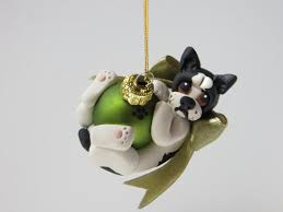 French Bulldog Christmas Ornament Polymer Clay Figurine Etsy Christmas Ornaments Cat Ornament Clay Creations