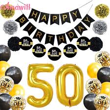 Beh ora dovresti essere 5 volte eccitato! Amawil 50th Decorazioni Della Festa Di Compleanno Per Adulti In Lattice Coriandoli Palloncini Di Carta Fiori Di Carta Adesivi Neri 50 Anni Rifornimenti Del Partito Party Diy Decorations Aliexpress