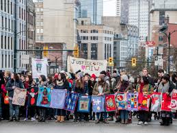 .murdered indigenous women and girls led to one protester being placed in handcuffs in toronto on it was a peaceful protest, she told global news. It S A Memorial Hundreds March For Missing And Murdered Indigenous Women