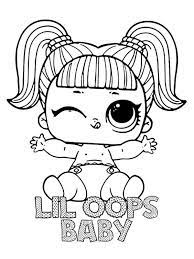 Lil Oops Baby Lol Surprise Coloring Page 1001coloring Com