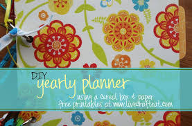 Crafts made from recycled cereal boxes. Diy Planner From A Cereal Box 2013 Free Printables Live Craft Eat
