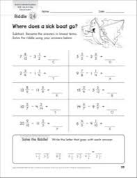 Subtract Mixed Numbers With Like Unlike Denominators Solve The Riddle Fractions Practice Frazioni
