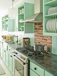 Red house paint colors kitchen paint colors 2015 with white cab… italian paint color. 10 Minty Fresh Kitchens Kitchen Design Kitchen Inspirations Retro Kitchen