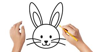Blue easter bunny face paint tutorial. How To Draw A Rabbit Bunny Face Easy Drawings Youtube