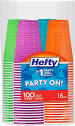Amazon.com: Hefty Party On Disposable Plastic Cups, Assorted, 16 ...