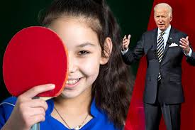 Ping-pong prodigy Anna Hursey is batting for Joe Biden