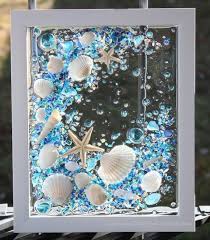 Beach Art Beach Resin Art Shell Art Seashell Art Seaglass Seaglass Window Beach Glass Beach Window Framed Beach Art Beach Decor Shell Art Beach Art Resin Art