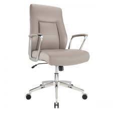 realspace modern comfort delagio bonded leather mid back manager s chair taupe silver in 2021 high back chairs chair stylish office furniture