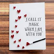 Greeting Card I Call It Magic When I Am With You Heart Etsy Birthday Cards For Boyfriend Birthday Greetings For Boyfriend Birthday Cards Diy