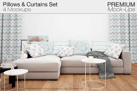 Pillows Curtains Set