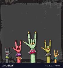Halloween Rock N Roll Zombie Background Royalty Free Vector