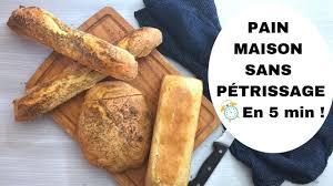 Pain Maison En 5 Min Sans Petrissage Youtube