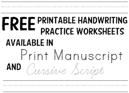 While cursive script writing took a backseat for several years, its usefulness has been rediscovered, and students in the upper elementary grades are again learning how to write in cursive. Handwriting Practice Worksheets 1000s Of Free Printables In Print And Cursive