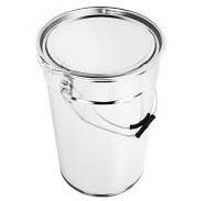 BenBow Secchio di latta da 25 L con coperchio e anello di bloccaggio -  ermetico, opaco, vuoto, rotondo - contenitore di conservazione con manico  in ...