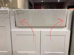 How does an apron sink or rangetop affect your ikea kitchen design? Farm Sink Vs Cabinet Gap Diy Home Improvement Forum