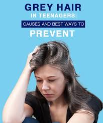According to the department of dermatology at mount sinai hospital, gray hair first appears in both men and women generally between the ages of 34 and 44. Grey Hair In Teenagers Causes And Best Ways To Prevent Grey Hair Causes Prevent Grey Hair Hair Control