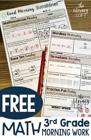 Math Morning Work 3rd Grade Freebie This Is A Free Week Of Our 3rd Grade Math Morning Work Serie Math Morning Work Third Grade Morning Work 3rd Grade Math