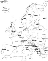 Black And White Simple World Map With Countries Thrilling Simple Europe Map Black And White Blank Maps Of Europe Printable Outline Of Map Of Europe Map Of E In 2020 World Geography Europe Map Printable Geography Map