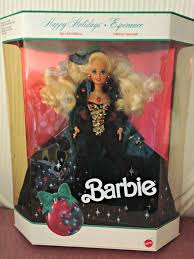 1991 Happy Holidays Barbie 4th In The Series She Is Wearing A Long Sleeved Green Velvet Dres Holiday Barbie Dolls Happy Holidays Barbie Barbie Dolls For Sale