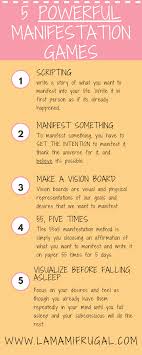 One law of energy is that energy of a certain quality or vibration tends to attract energy of a similar quality and vibration. 5 Powerful Manifestation Games To Attract Your Desires La Mami Frugal