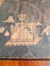 American Artist, Folk Art Memento Mori Memorial from Martha's Vineyard,  1826, Watercolor