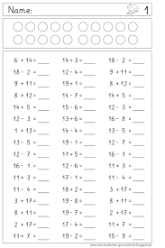 Samtliche Plus Und Minusaufgaben Mit Und Ohne Zehnerubergang Sind Hier Gemischt Ohne Platzhalter Kopfrechnen Mathe Unterrichten Mathe Fur Vorschulkinder